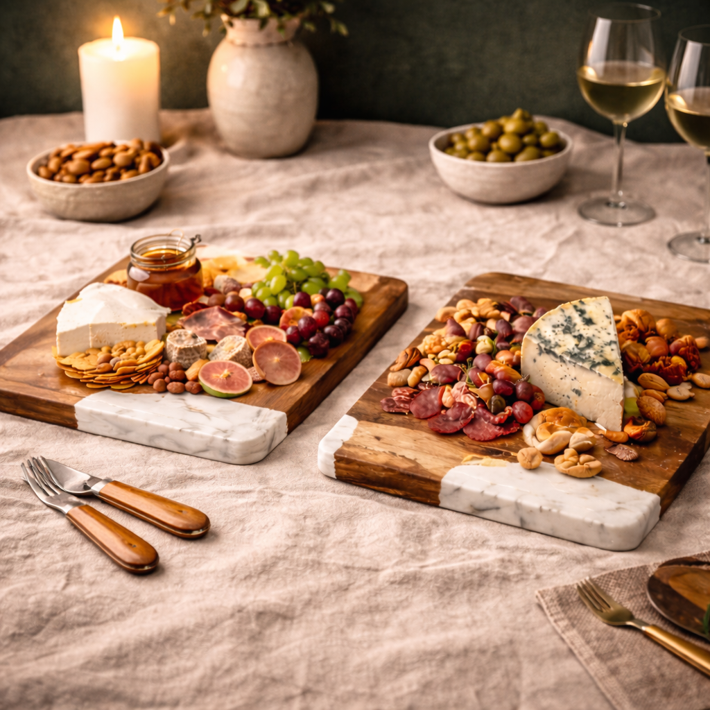 Marble & Wood Cheese Boards